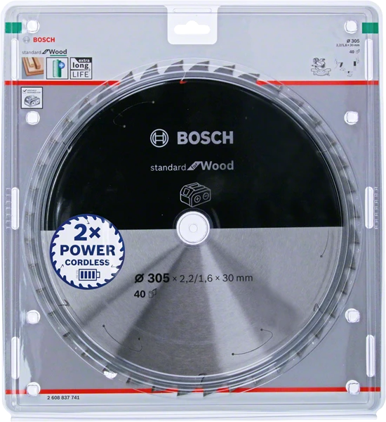 Pjovimo diskas Bosch Standard for Wood 2608837741; 305x30 mm; Z40