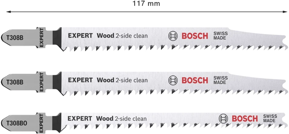 Bosch 3 siaurapj.pjūkleliai 2x T308B, 1x T308BO