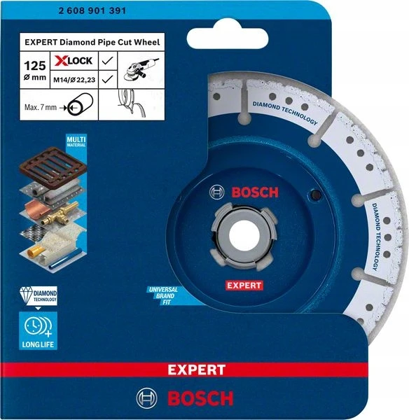 Bosch XLOCK Deimant.pjov.diskas Pipe Cut Wheel 125x22.23