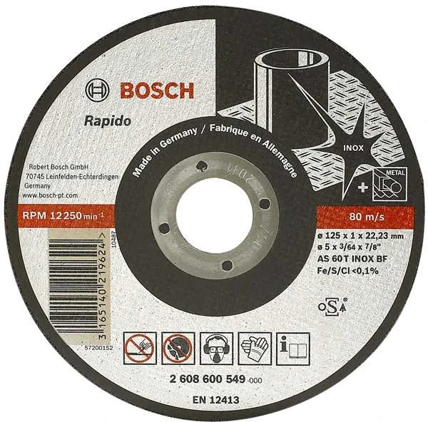 Bosch Pjov.diskas INOX 125x22,2x1 mm