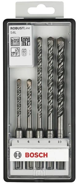Grąžtas Bosch SDS-plus-5 gražtu kompl Robust Line 5/6/6/8/10 mm
