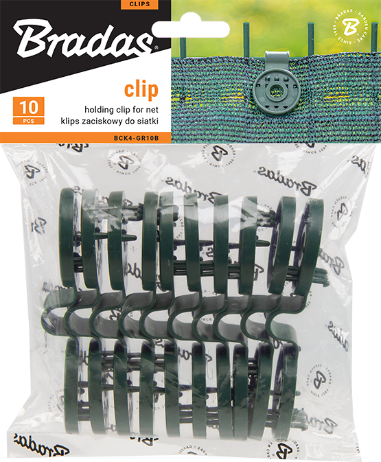BRADAS SPAUSTUKAI ŠEŠĖLIAVIMO TINKLAMS TVIRTINTI ŽALI /10vnt. BUNGEE CORD SPAUSTUKAI