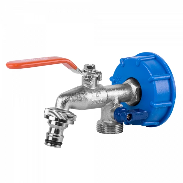 BRADAS IBC adapteris su čiaupu GZ 2×3/4″ IBC S60x6 rinkinys
