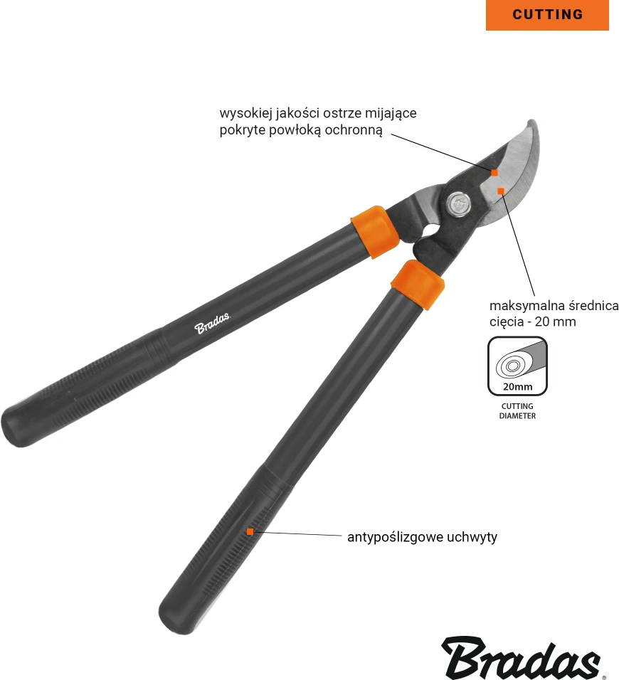 BRADAS ŠAKŲ GENĖTUVAS V-SERIES-P PRASILENKIANTYS AŠMENYS 20mm