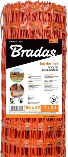 Bradas SIATKA OCHRONNA BARRIER NET 90mm x 26mm x 1,00m 100g/m2 /30mb