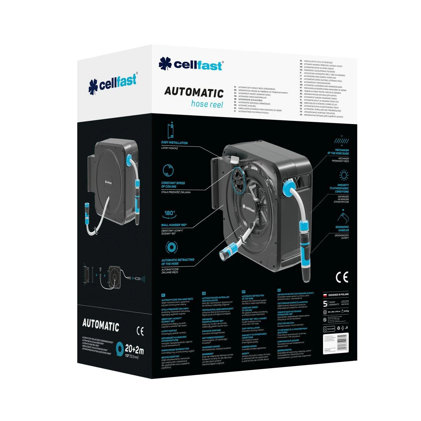 Cellfast Automatinė žarnos ritė ERGO™ 20m, 1/2"