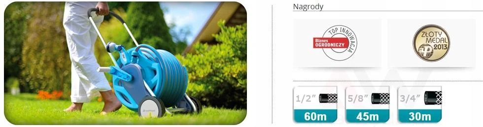 Cellfast vežimėlis su laistymo žarna DISCOVER ERGO 1/2" 30 m