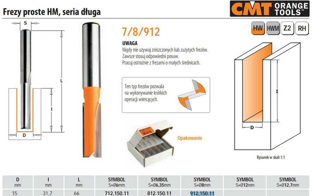Freza HM S=8 D=15x30, CMT