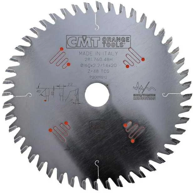 Universalus pjovimo diskas CMT 281; 160X2,2X20; Z48; 4°