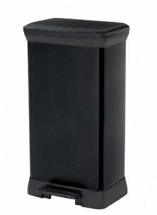 Curver Kibiras su pedalu Deco Bin, metalizuotas, 50 l, juodas