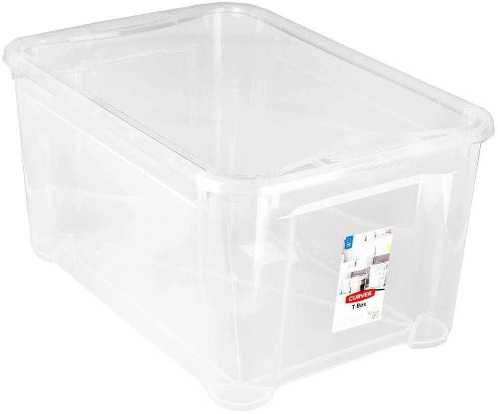 Curver | Dėžė su dangteliu, T formos, XL, 47 l | 0800698001 | Permatoma