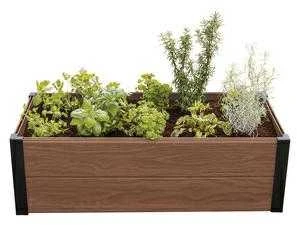 Obrzeże Keter klevo sodo apvadas, plastikinis, rudas, matmenys 106x50x32, atsparus oro sąlygoms, 249297