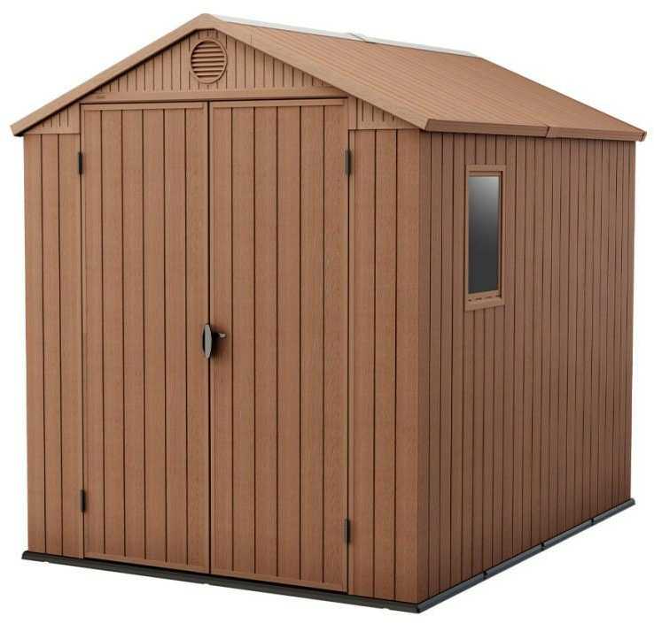 Keter sodo namelis / sandėliukas DARWIN 6x8, 190 x 244 x 221cm, rudas