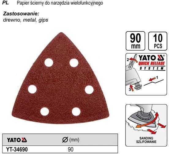 DAUGIAFUNKCINIAM ĮRANKIUI YATO ŠLIFIMO POPIERIAI 10 vnt 34690