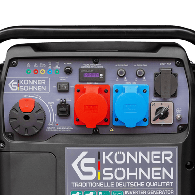 Inverterinis generatorius Könner & Söhnen KS 8100iEG 1/3, 8,5 kW, benzinas / LPG, 230/400 V, 20 l, dviejų kuro rūšių aprašymas - Prekės nuotrauka