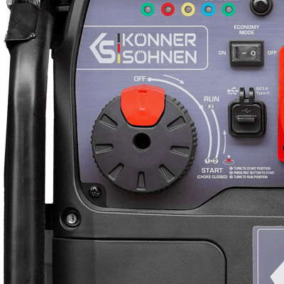 Inverterinis generatorius Könner & Söhnen KS 8100iEG 1/3, 8,5 kW, benzinas / LPG, 230/400 V, 20 l, dviejų kuro rūšių aprašymas - Prekės nuotrauka