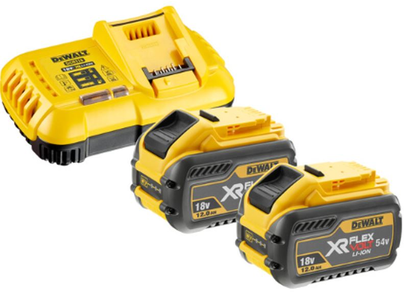 Priedų rinkinys DeWalt DCB118Y2-QW; 18/54 V; 2x12,0 Ah akum.