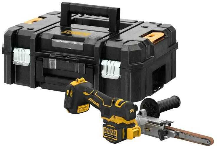 Juostinis šlifuoklis DeWalt DCM200NT-XJ; 18 V (be akumuliatoriaus ir pakrovėjo)