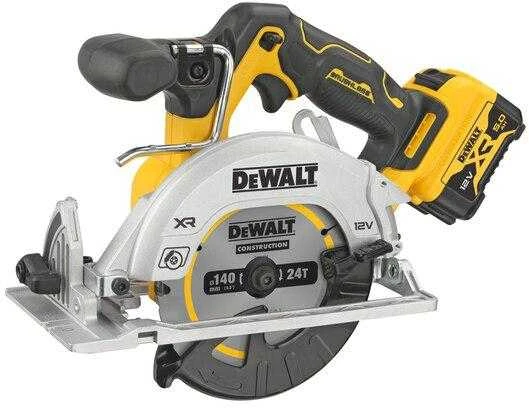 Akumuliatorinis diskinis pjūklas DeWalt DCS512P2-QW; 12 V; 2x5,0 Ah akum.