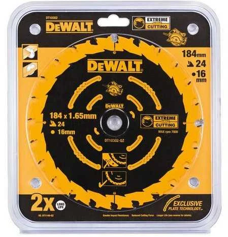 Pjovimo diskas medienai DeWalt Extreme; 184x1,65x16,0 mm; Z24; 5°