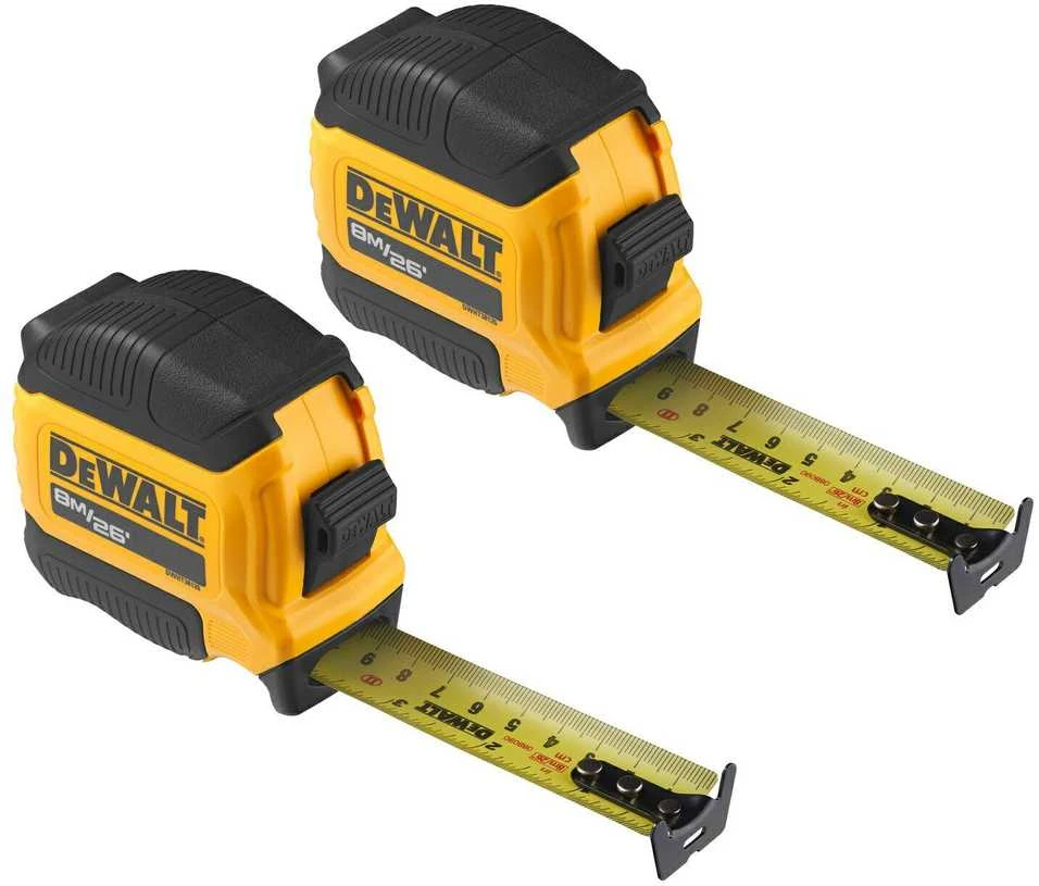 DEWALT RULETĖ 8m/16ft PREMIUM 28mm 2vnt.