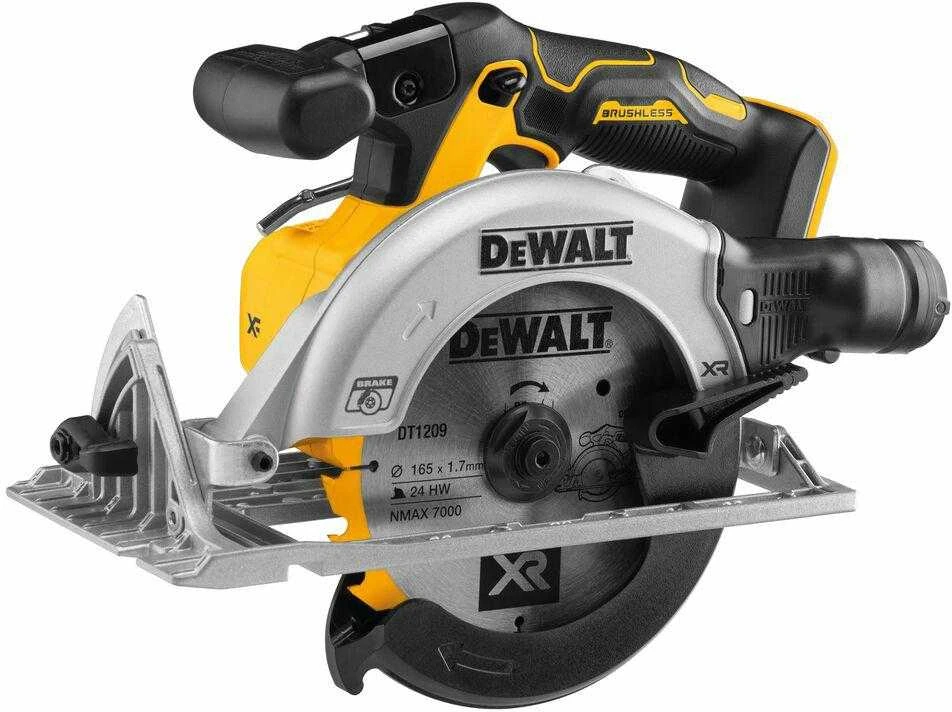 DeWalt akumuliatorinis diskinis pjūklas DCS565N 165mm, 18V Li-lon, be akumuliatoriaus ir kroviklio