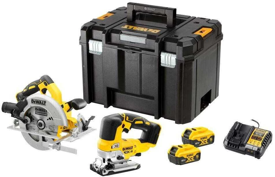 DEWALT KOMPLEKTAS COMBO 18V DCK2012P2T (DCS570, DCS334) 2×5,0Ah