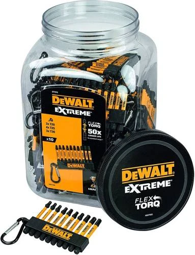 DeWalt Sukimo antgalių rinkinys 1/4" Flextorq 10 vnt. 57mm