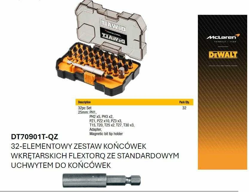 Atsuktuvo antgalių rinkinys Dewalt 32 vnt