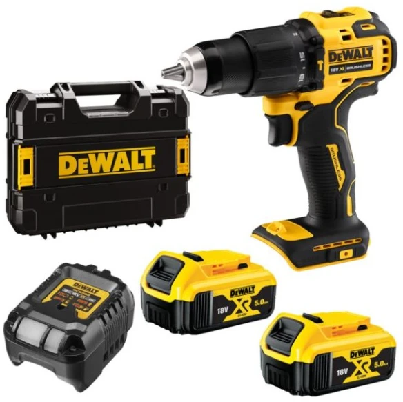 Smūginis suktuvas-gręžtuvas DeWalt DCD709P2T-QW; 18 V; 2x5,0 Ah akum.