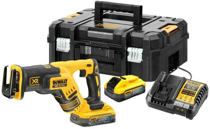 Akumuliatorinis tiesinis pjūklas DeWalt DCS367H2T-QW; 18 V; 2x5,0 Ah akum.