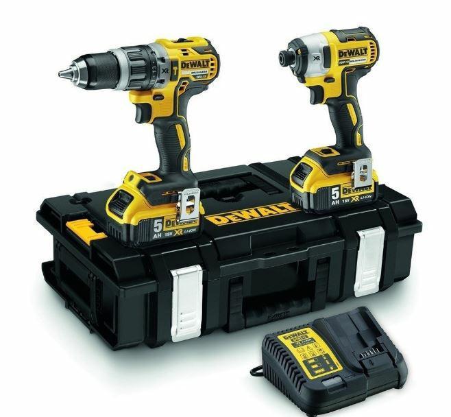 DEWALT COMBO SET 18V (DCD796 + DCF887) 2x4.0Ah TSTAK DCK266M2T, žema