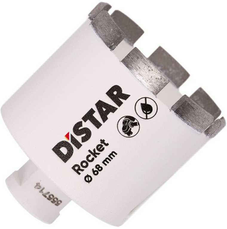 Distar ROCKET karūnėlės plytelėms, granitui, 20mm, 35mm, 45mm, 50mm, 55mm, 65mm, 68mm M14 jungtis, Karūnėlės skersmuo: 68 mm