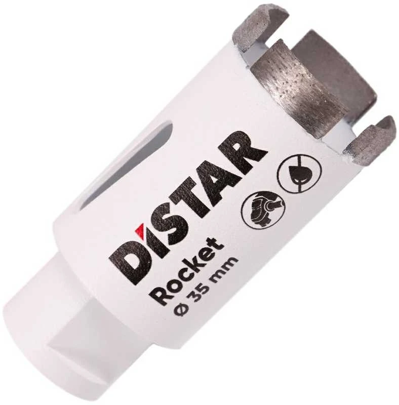 Distar ROCKET karūnėlės plytelėms, granitui, 20mm, 35mm, 45mm, 50mm, 55mm, 65mm, 68mm M14 jungtis, Karūnėlės skersmuo: 35 mm