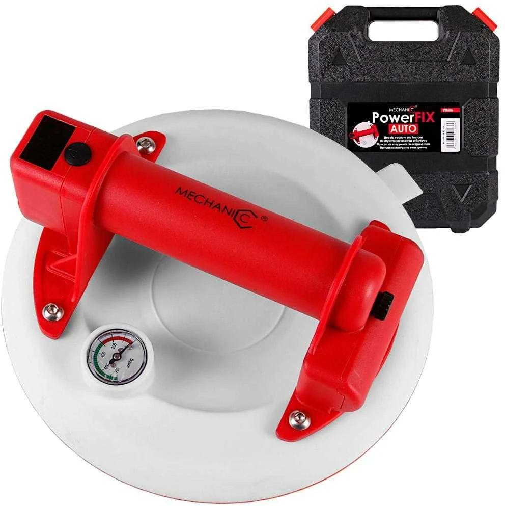 Distar PowerFIX AUTO Baltas 210mm siurbtukas su automatiniu slėgio palaikymu ir manometru plytelių kėlimui