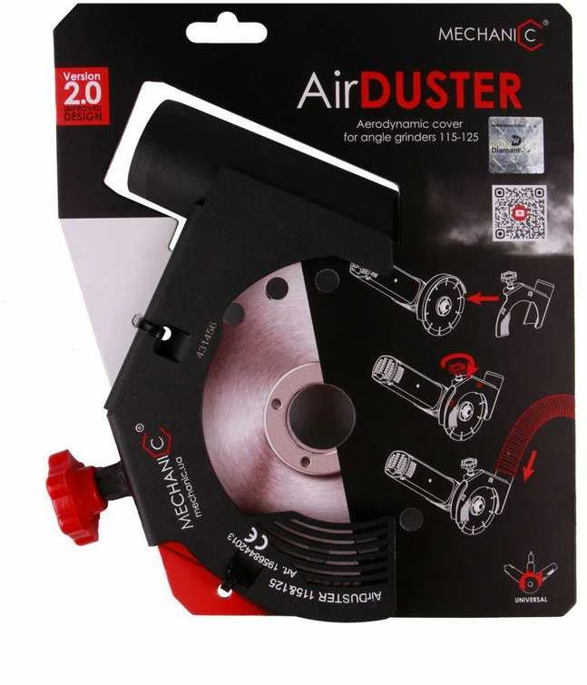 Pjovimo dulkių nusiurbimo priedas Mechanic AirDuster V2.0 115-125mm kampiniam šlifuokliui