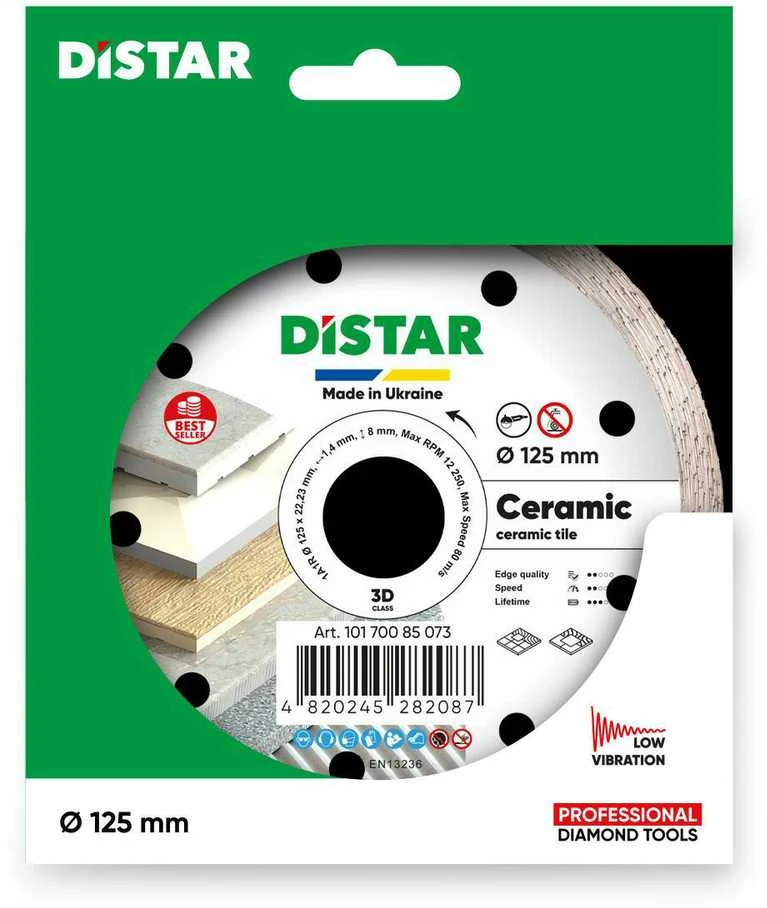Deimantinis pjovimo diskas DISTAR 10170085072; 115x22,23x1,4 mm