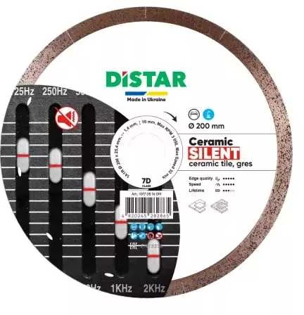 200 mm deimantinis pjovimo diskas Ceramics Silent, Distar