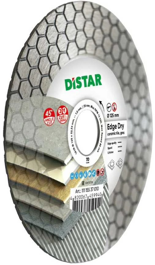 125MM DISTAR EDGE DRY Deimantinis diskas plytelėms