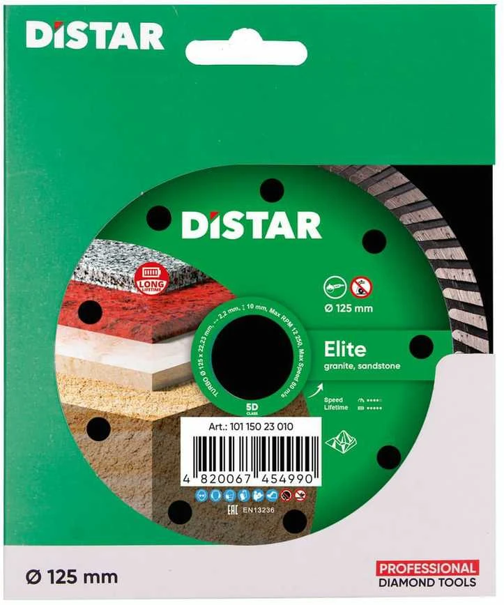 125MM DISTAR TURBO ELITE 5D Deimantinis diskas granitui