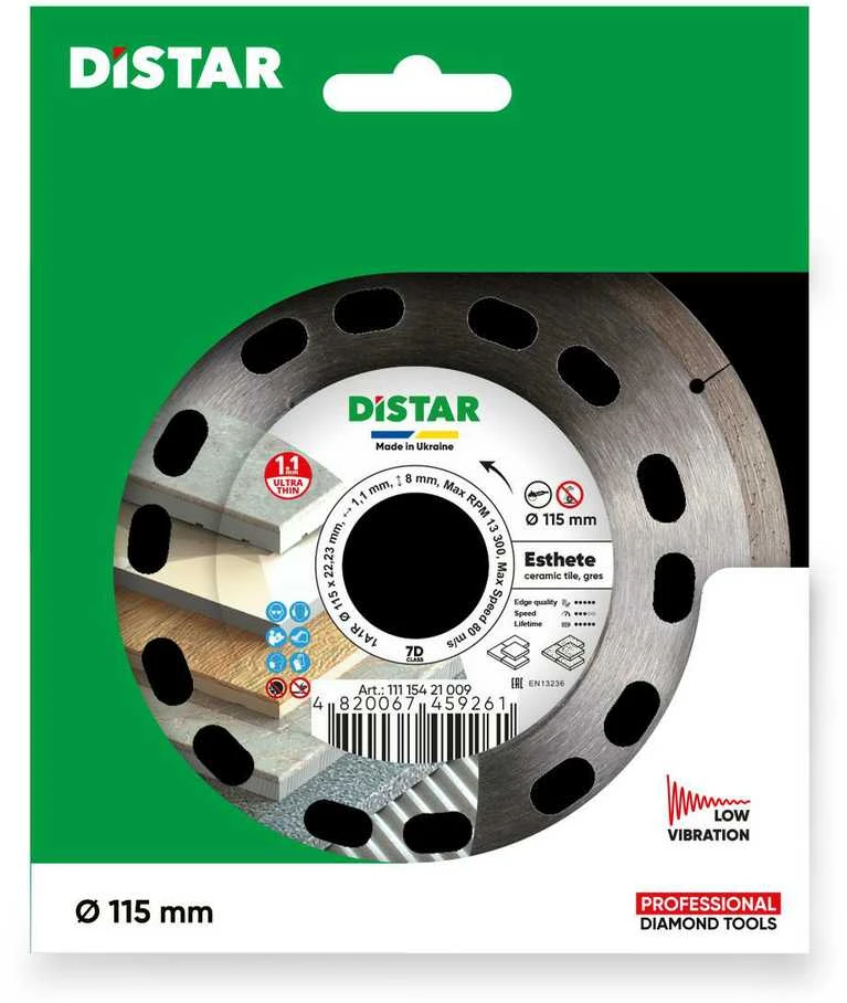 115MM DISTAR ESTHETE Deimantinis diskas porcelianui, akmens masei, keramikai