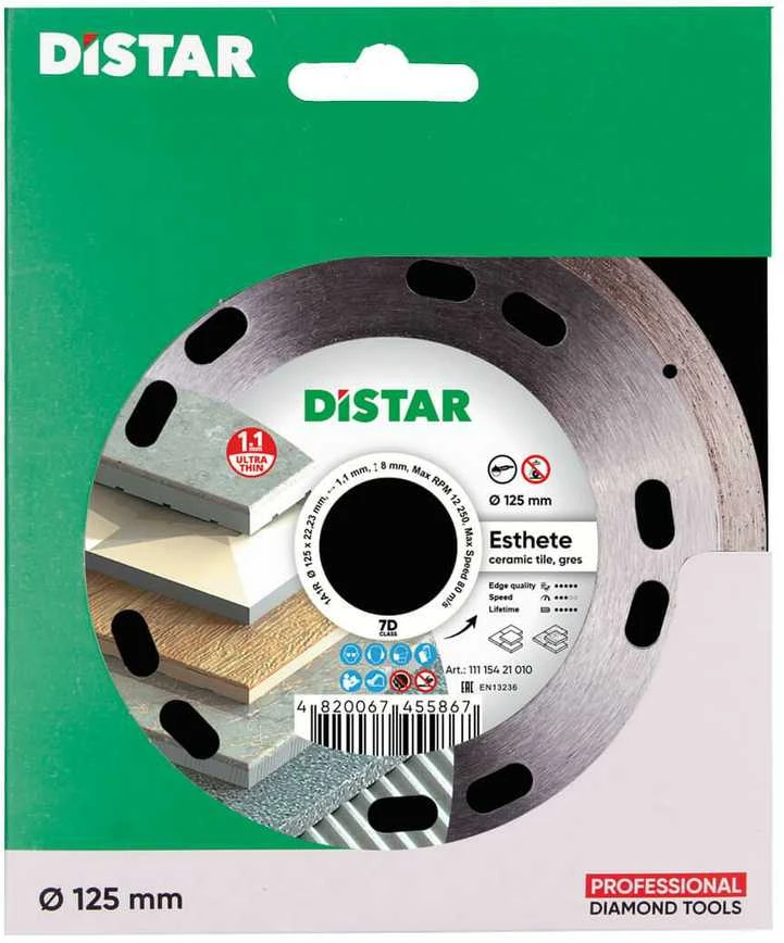 125MM DISTAR ESTHETE Deimantinis diskas porcelianui, akmens masei, keramikai