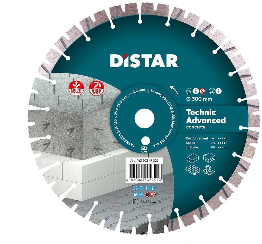 300MM DISTAR TECHNIC ADVANCED Deimantinis diskas betonui