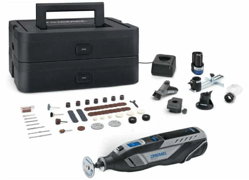 Daugiafunkcis įrankis Dremel 8250-5/65 Platinum, su 5 antgaliais ir 65 priedais