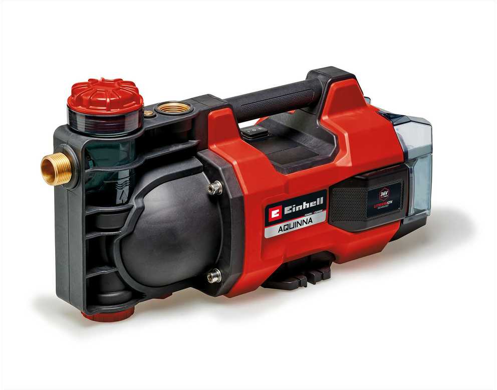 Einhell AQUINNA 36/34, Baterija, 3.7 bar, 3400 l/h, Juoda, Raudona - SOLO