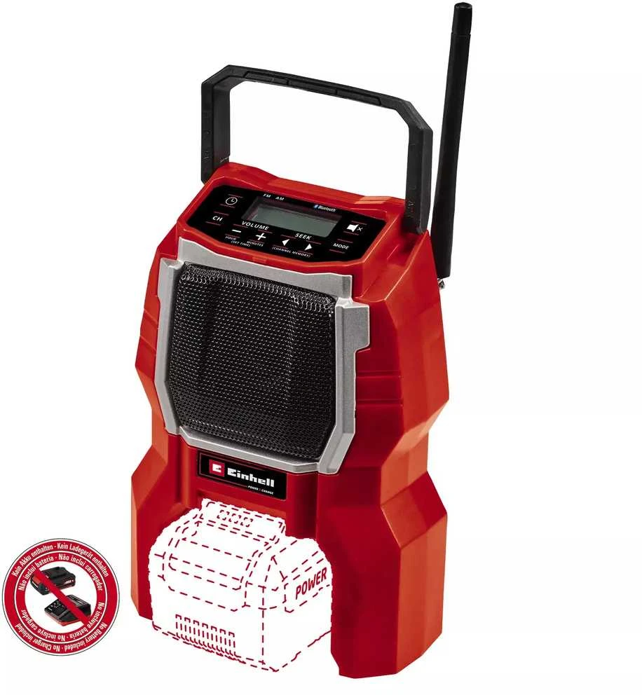 Radijas Einhell TC-RA 18 Li BT - Solo; 18 V (be akumuliatoriaus ir pakrovėjo)