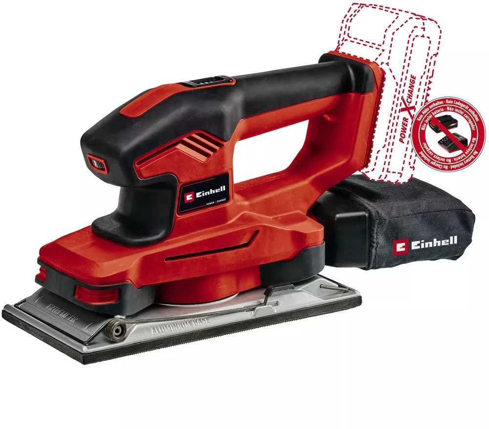 Akumuliatorinis paviršiaus šlifuoklis EINHELL TE-OS 18/230 Li Solo, 18 V, Li-ion, padas 230x115 mm