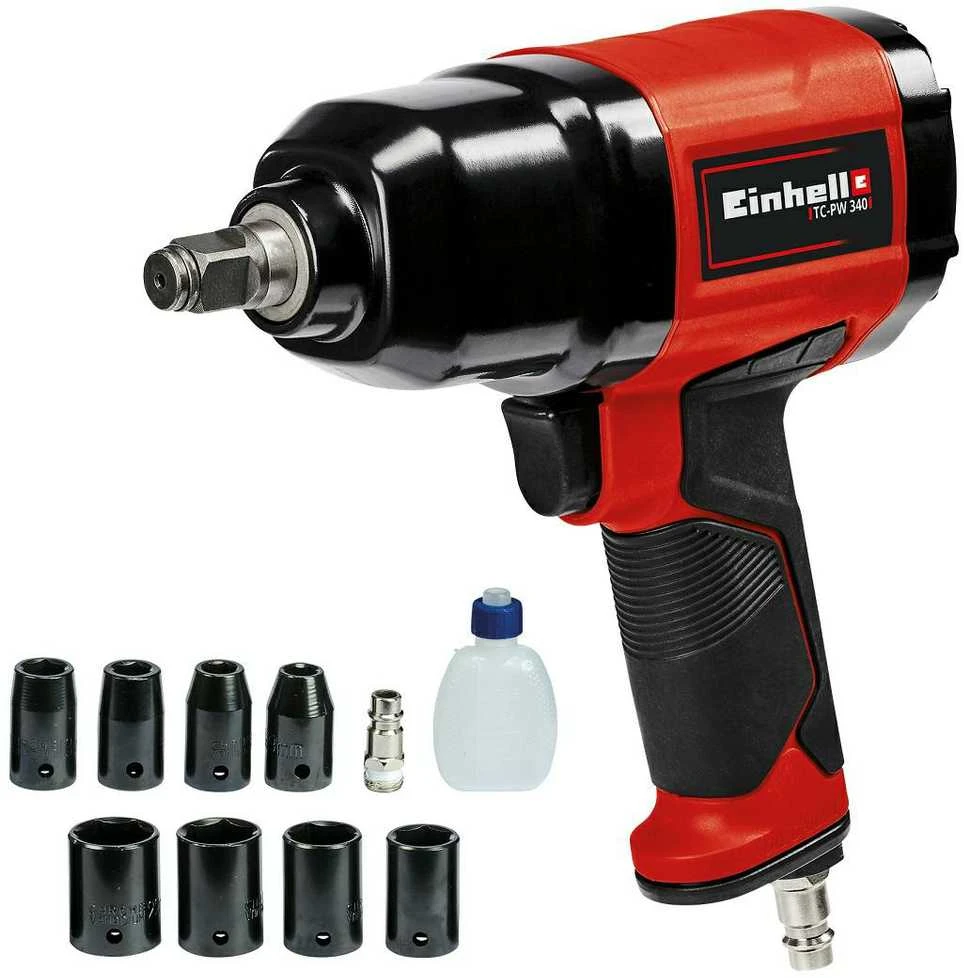 Pneumatinis Veržliasukis - Einhell TC-PW 340 340 N⋅m 7500 RPM Juodas, Raudonas