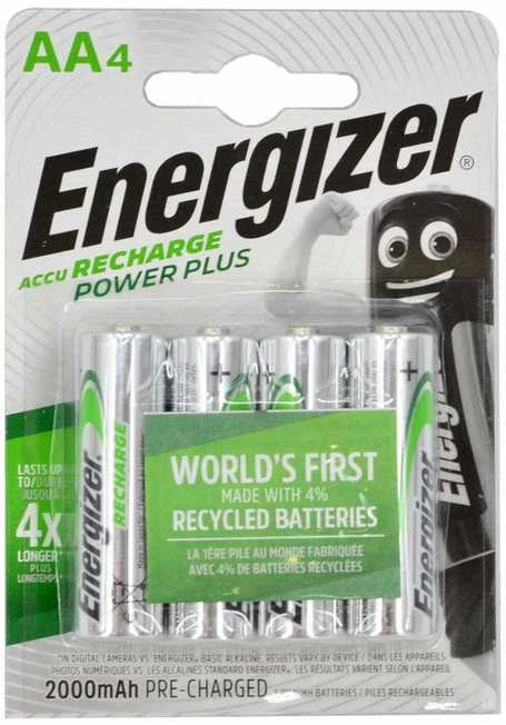 Energizer Accu Įkraunami Elementai AA R6 2000mAh NiMH 1.2V 4vnt