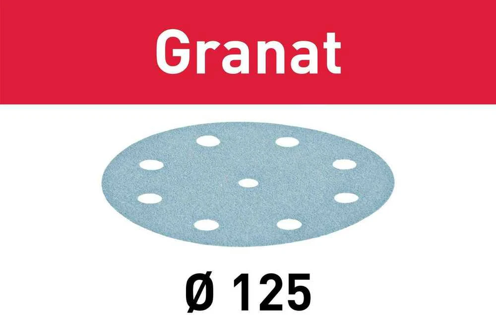Festool Šlif. popierius eksc. šlifuokliui; Granat; Ø125 mm; P240; 100vnt.